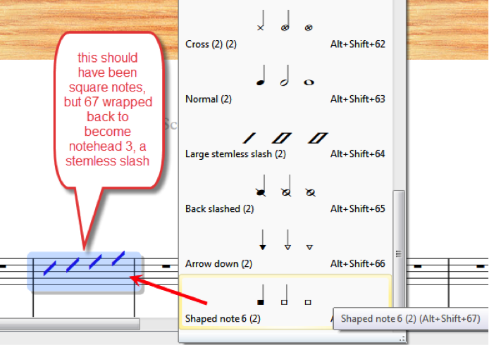 an error message in Sibelius